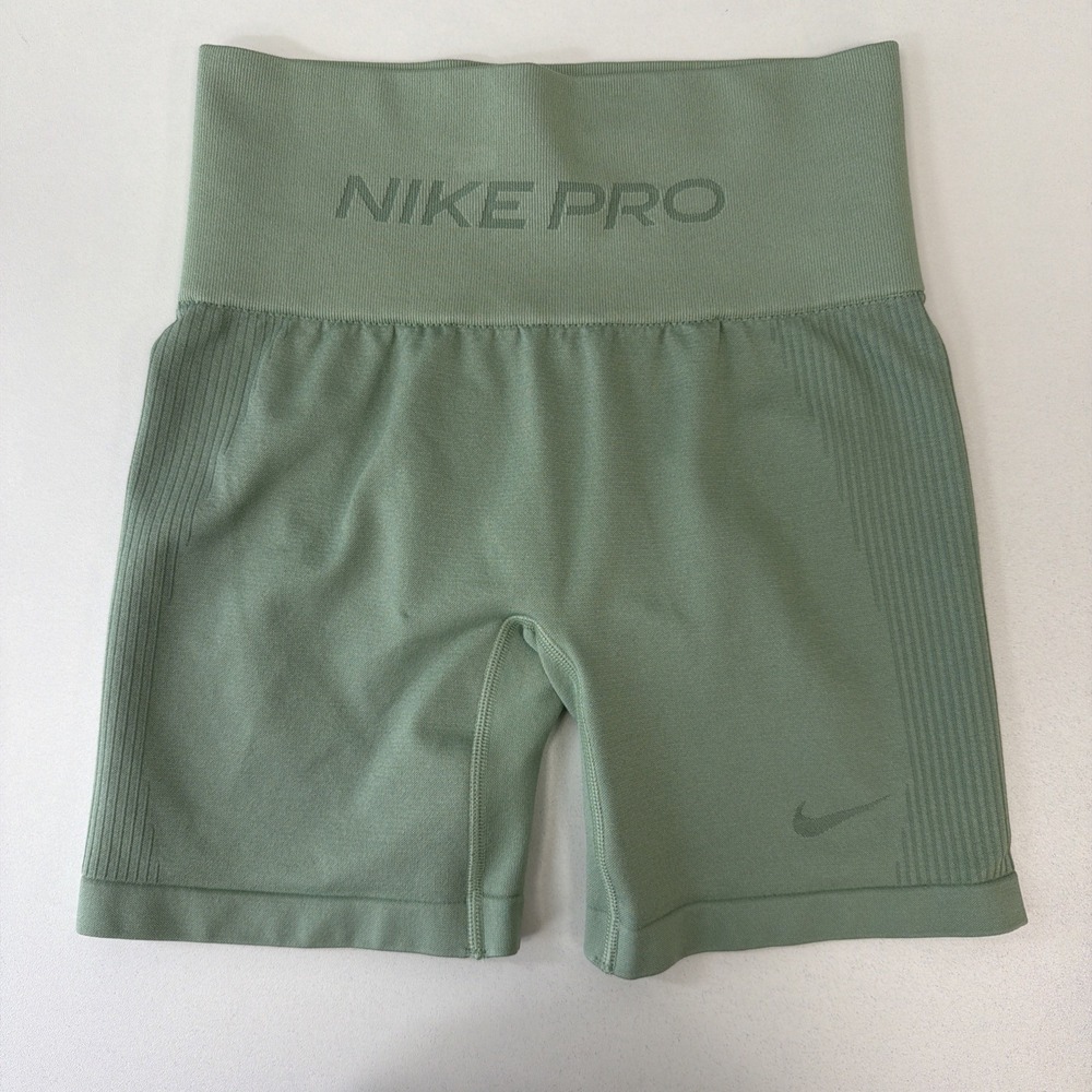 Nike Pro Seamless Dri-FIT High-Waisted 5" Biker Shorts Steam Green XS IF1210-006